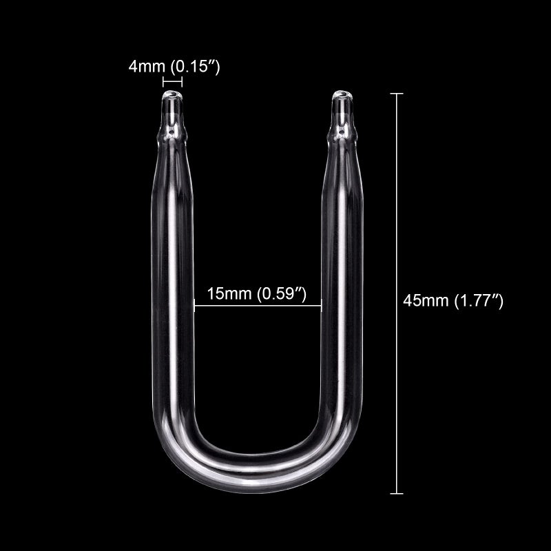 WEAVERBIRD U Shape CO2 Diffuser Aquarium Fish Tank Spacing 0.59" (15mm) Carbon Dioxide Regulator Check Glass Tube - Image 2